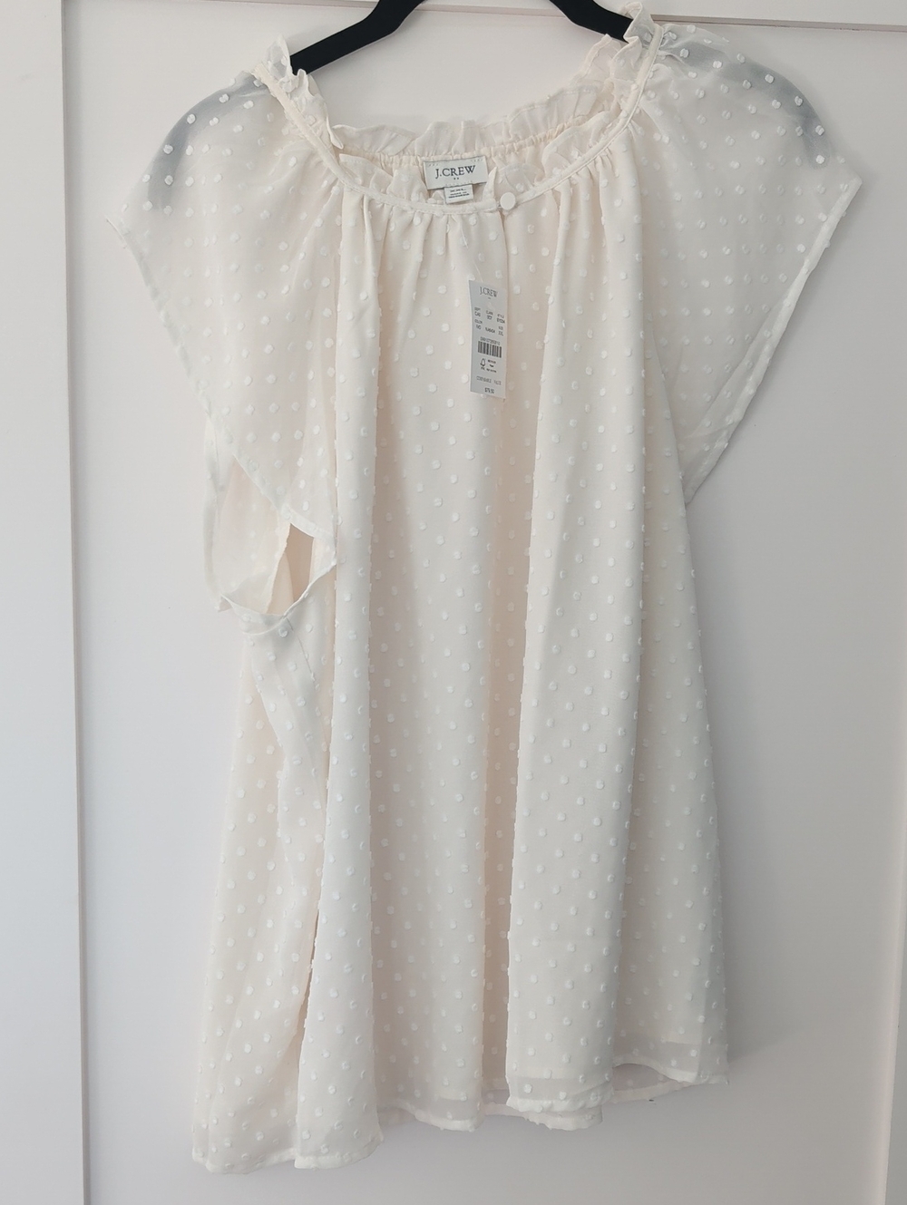 NWT J. Crew Factory Cream Swiss Dot Short